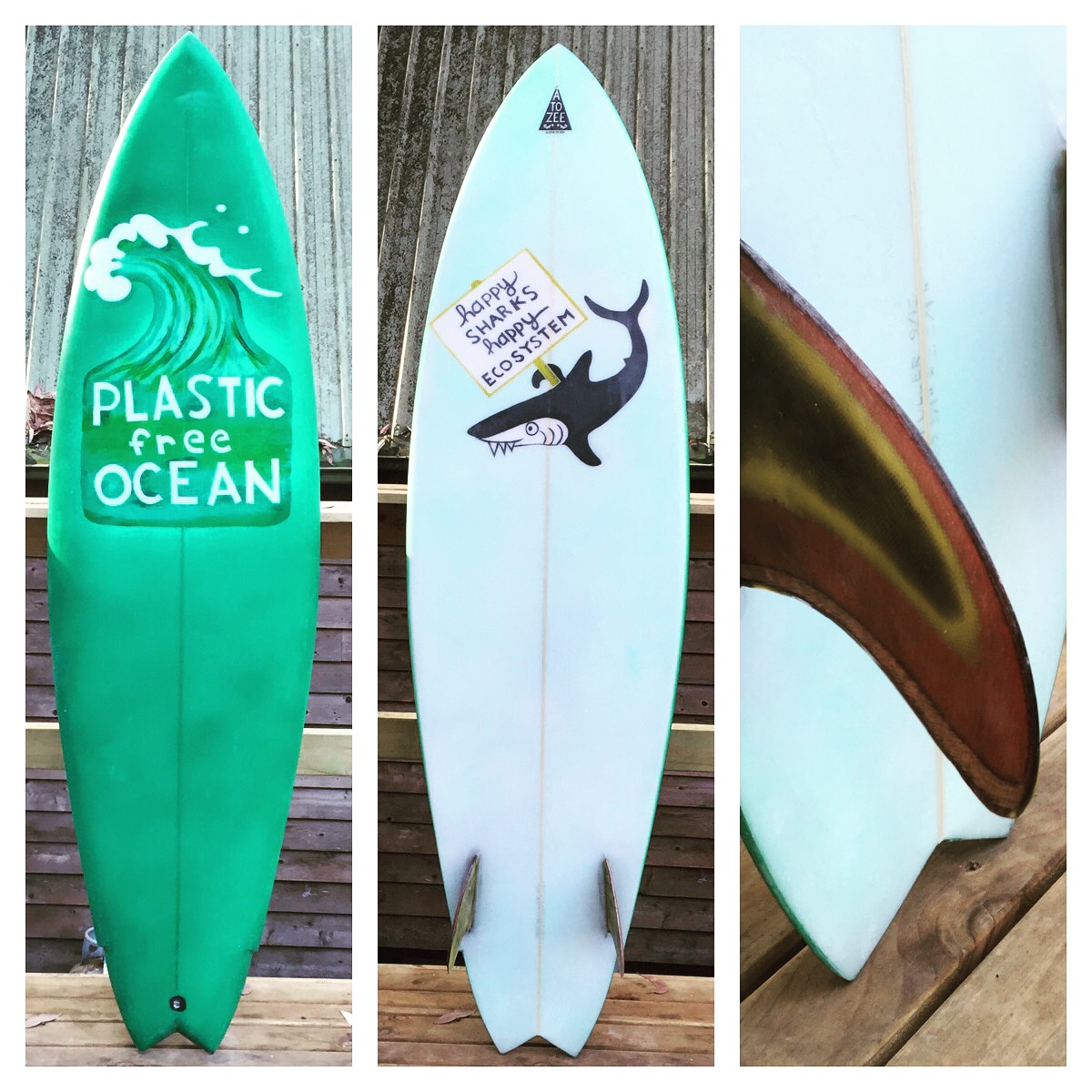 Model 12- Plastic Free Ocean twin fin