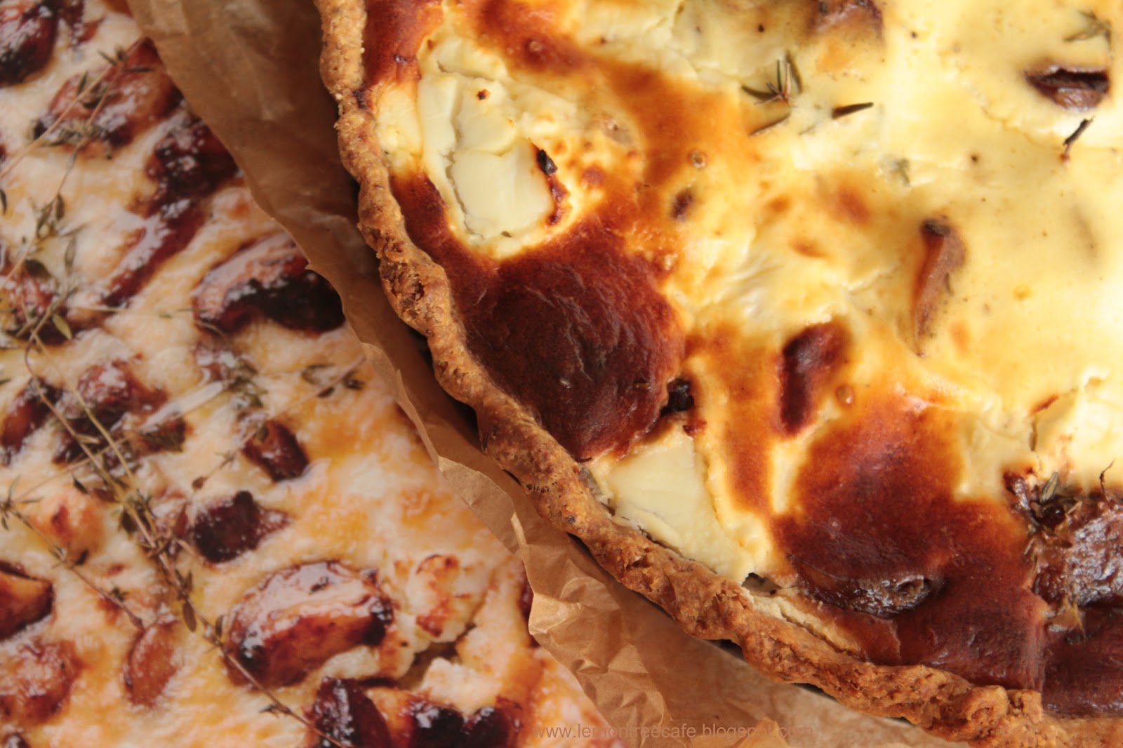 a lemon tree cafe tarta z karmelizowanym czosnkiem i kozim serem