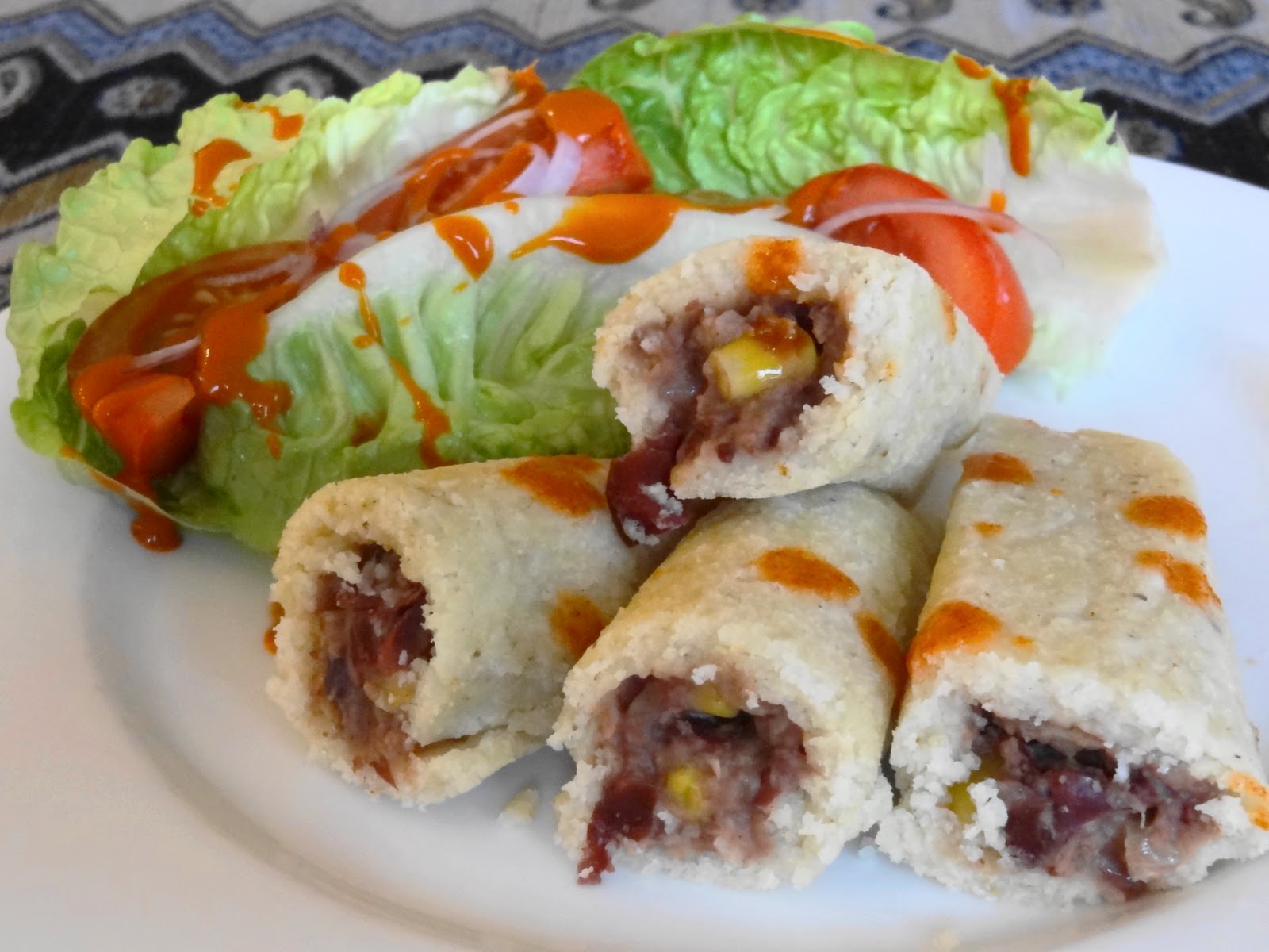 Veganise This! Tamales with refried beans, mushrooms and corn