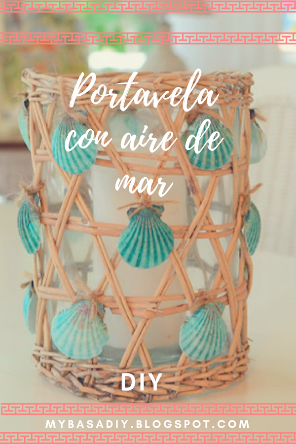 DIY MANUALIDAD PORTAVELA CONCHAS MARINAS DECORACIÓN PORCHE JARDIN TERRAZA PASO A PASO