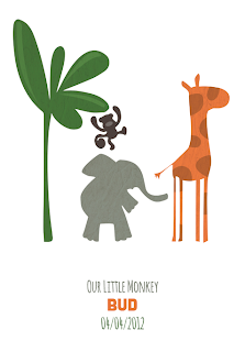 Vertbaudet Personalised Posters in Jungle Theme for a babies nursery