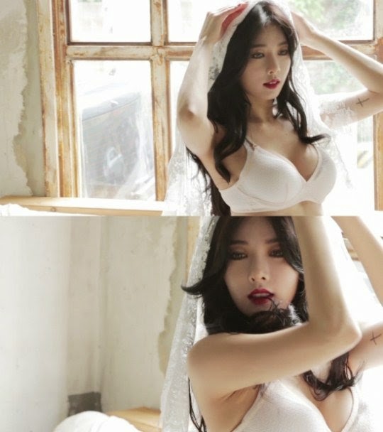 HyunA releases sexy BTS for 'Red' pictorial.