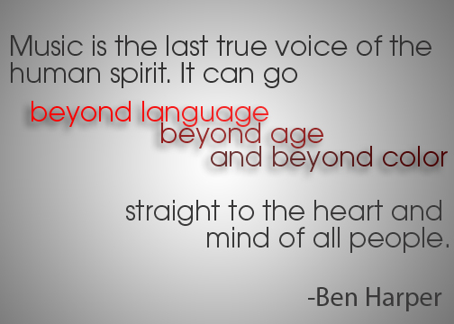 Ben Harper Music quote