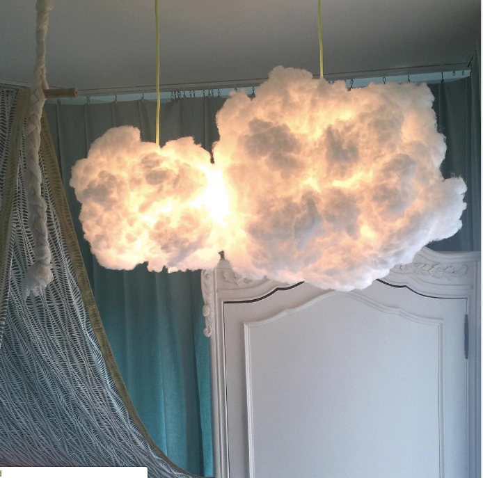 Eléctrico rehén tema Hogar diez: Cómo hacer una lámpara nube diy para decorar tu hogar