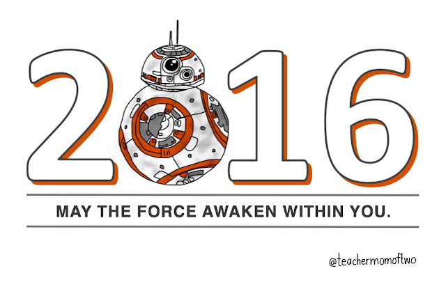 BB-8 Happy New Year 2016 Star Wars Style