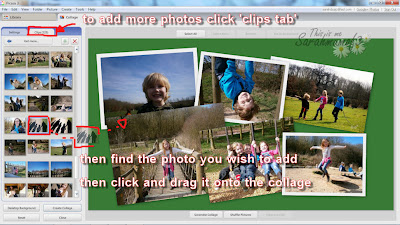 add more photos into a collage in picasa