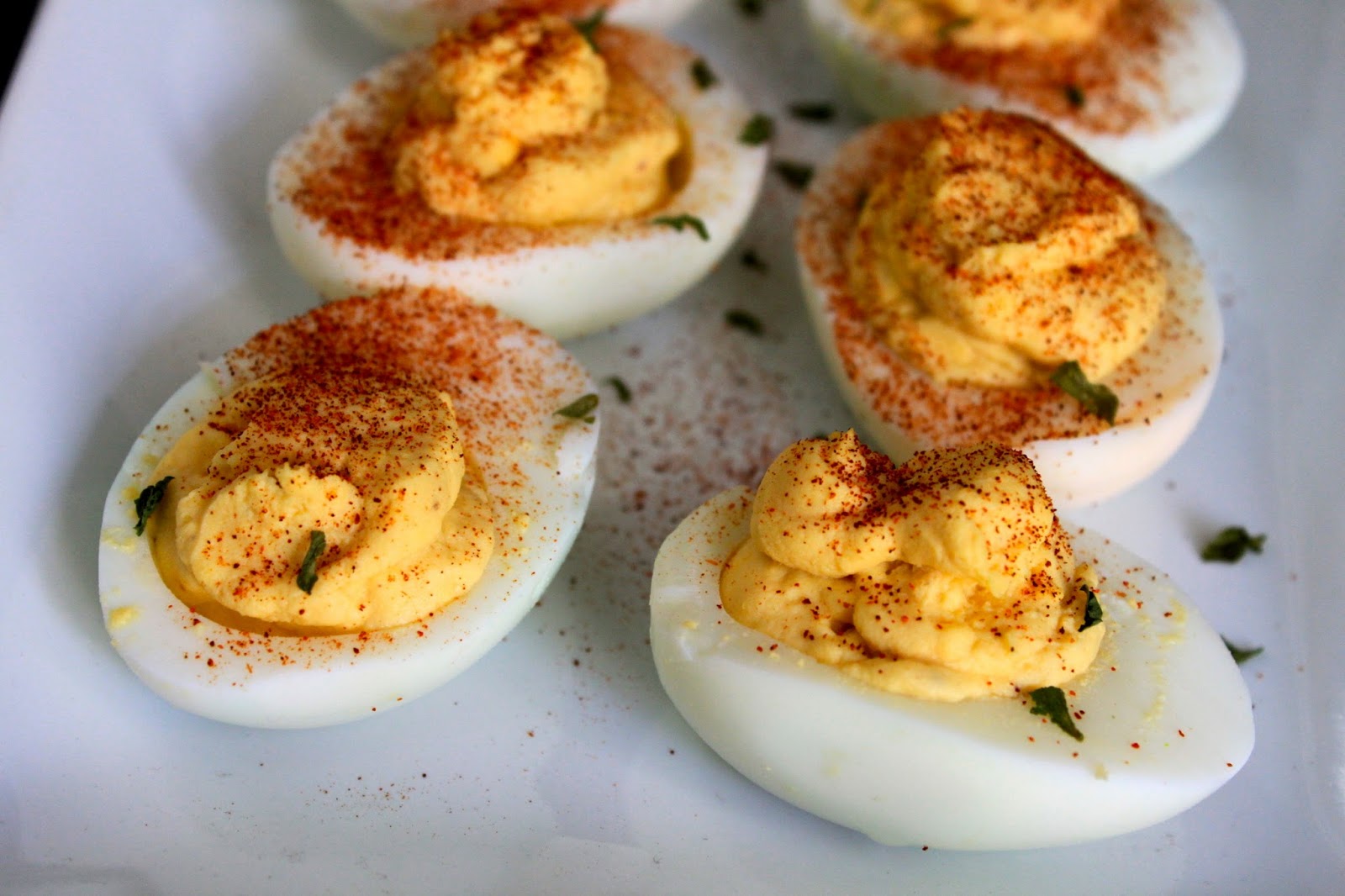 Clutzy Cooking Skinny Deviled Eggs