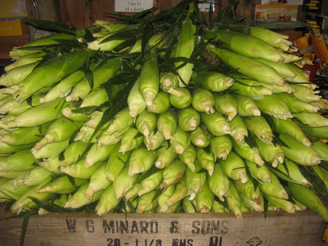 ears of corn in a crate