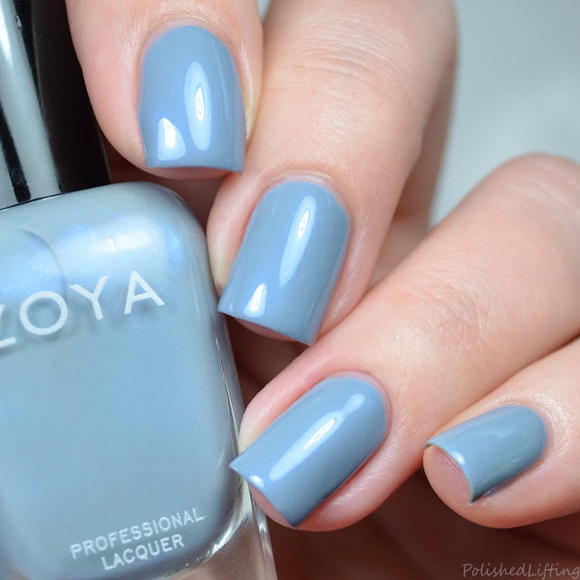 blue gray nail polish