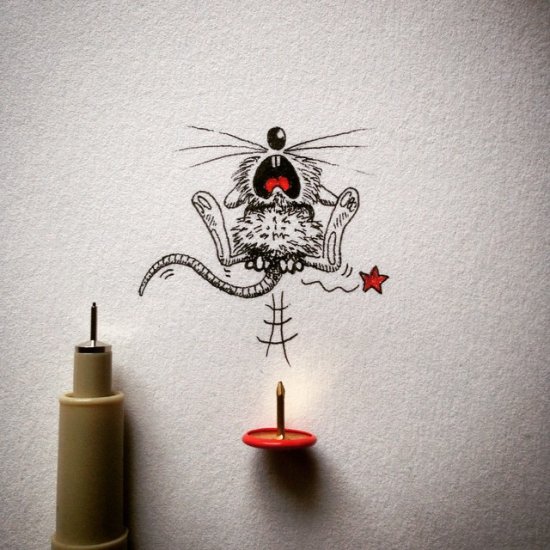 apredart instagram ilustrações divertidas ratos e realidade meigo engraçado