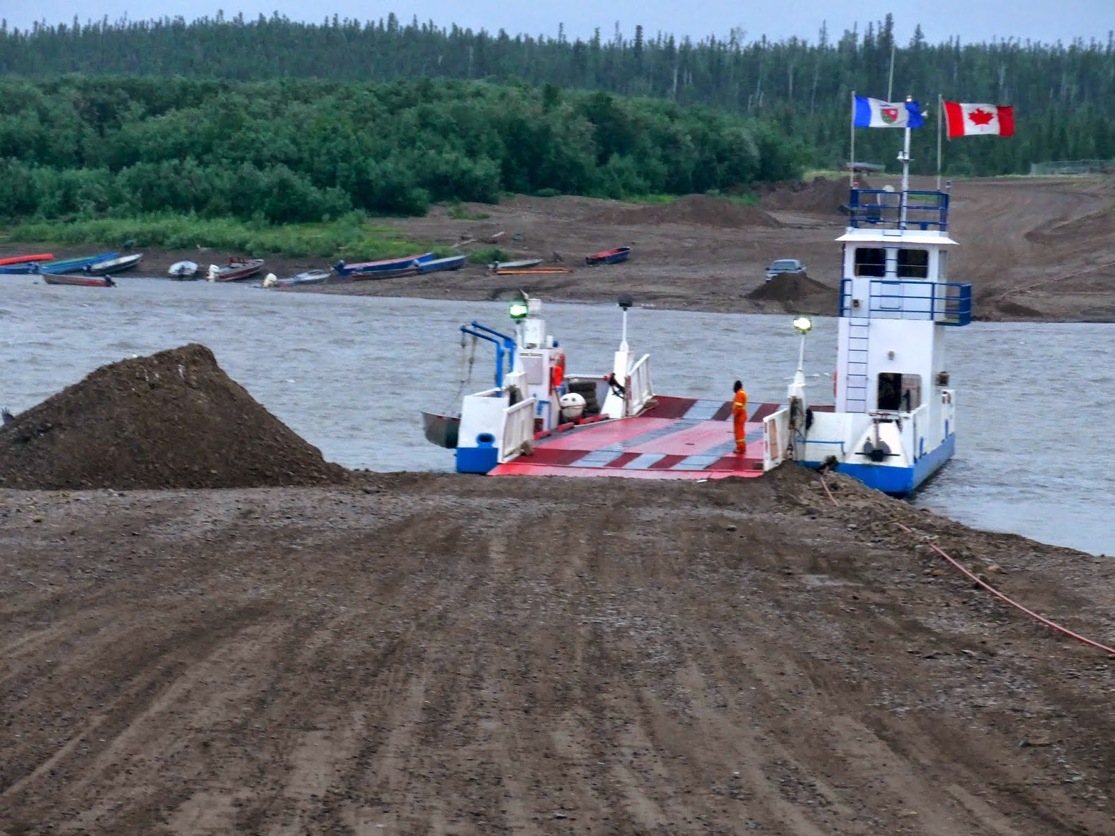 Ferry crossing over Peel River