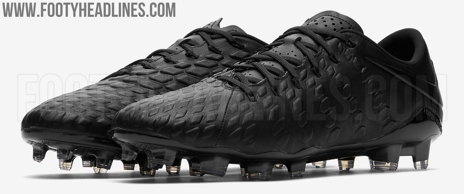 Nike Hypervenom Black Moulded Stud Football Boots Size UK 7