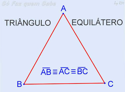 Triângulo Equilátero, tem todos os lados com medidas iguais.