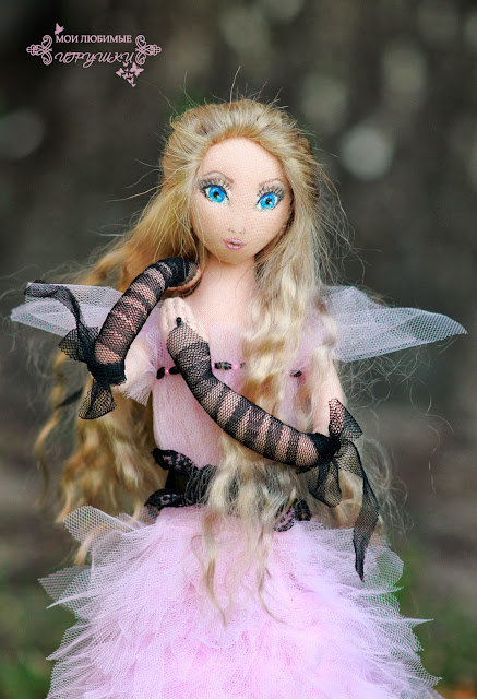 Мои любимые игрушки, авторская текстильная кукла Жизель, my lovely toys, art cloth doll