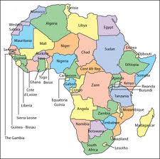 Map of Africa Country Regional Political