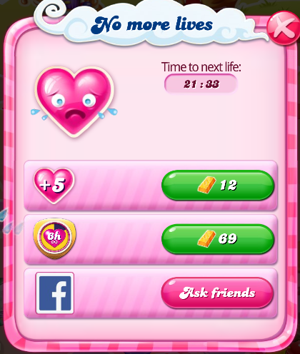 Candy Crush Saga Add Friends & Lives