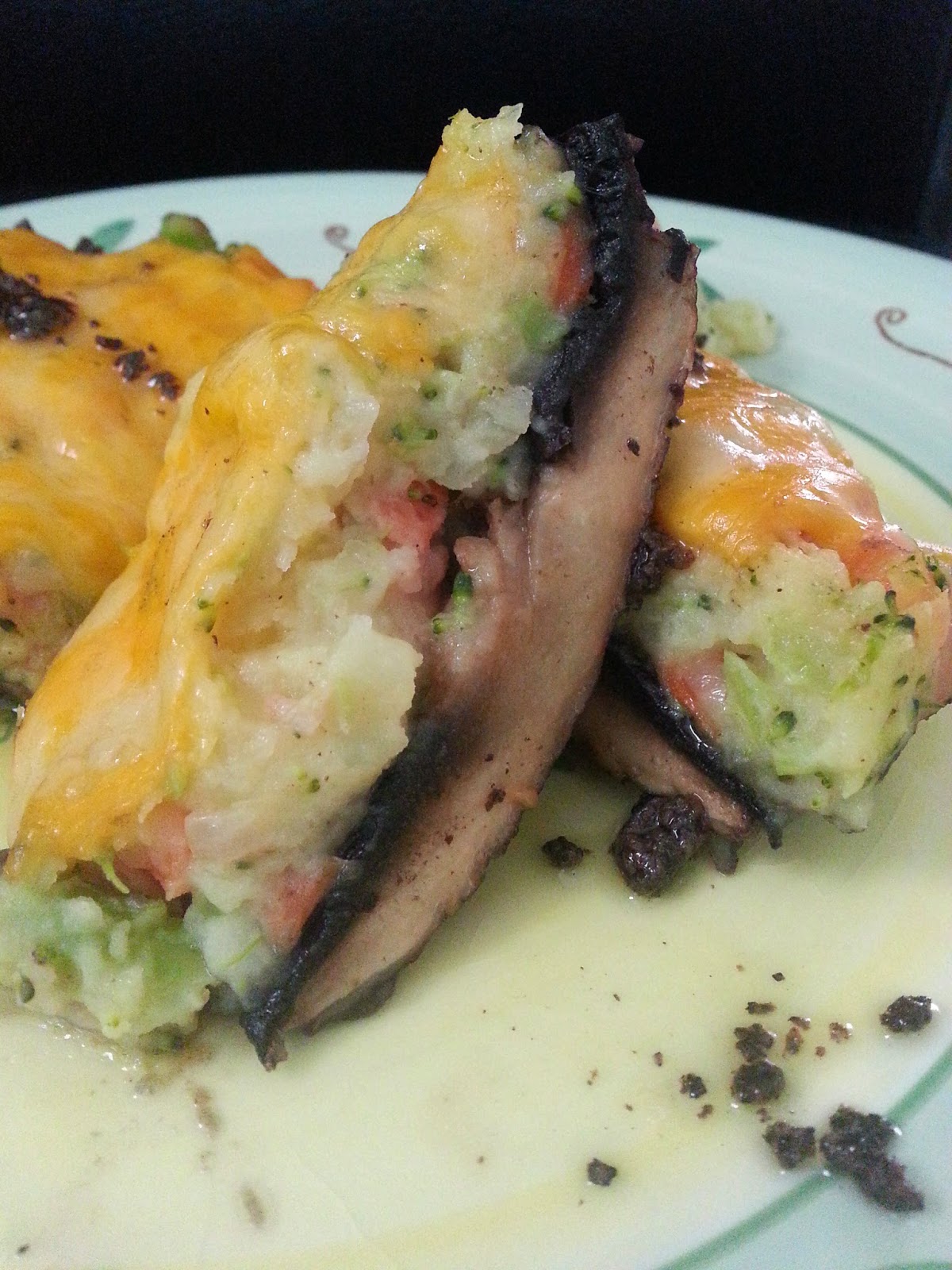 Baking on Cloud 9 Portobello mushroom stuffed with potato