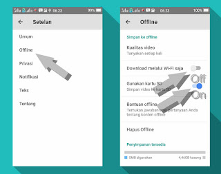 Tampilan di Dalam Youtube Memindahkan File Video Offline Youtube Yang telah Tersimpan