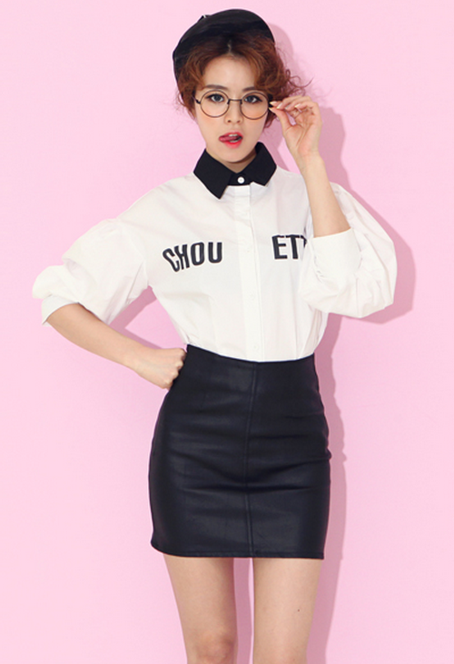 [Dabagirl] Leather Mini Skirt KSTYLICK Latest Korean Fashion K