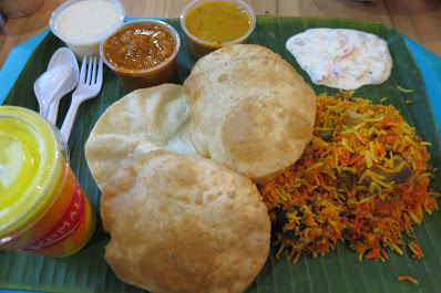 Komala's, briyani poori meal