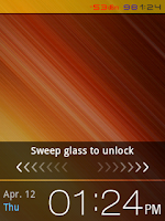 Sweep glass to Unlock Lockscreen Style