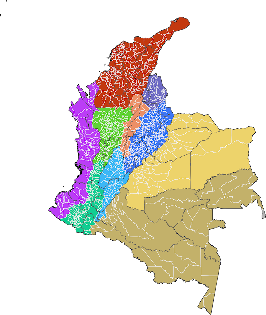 Lista 100 Imagen Mapa De Colombia Y Sus Regiones Alta Definición