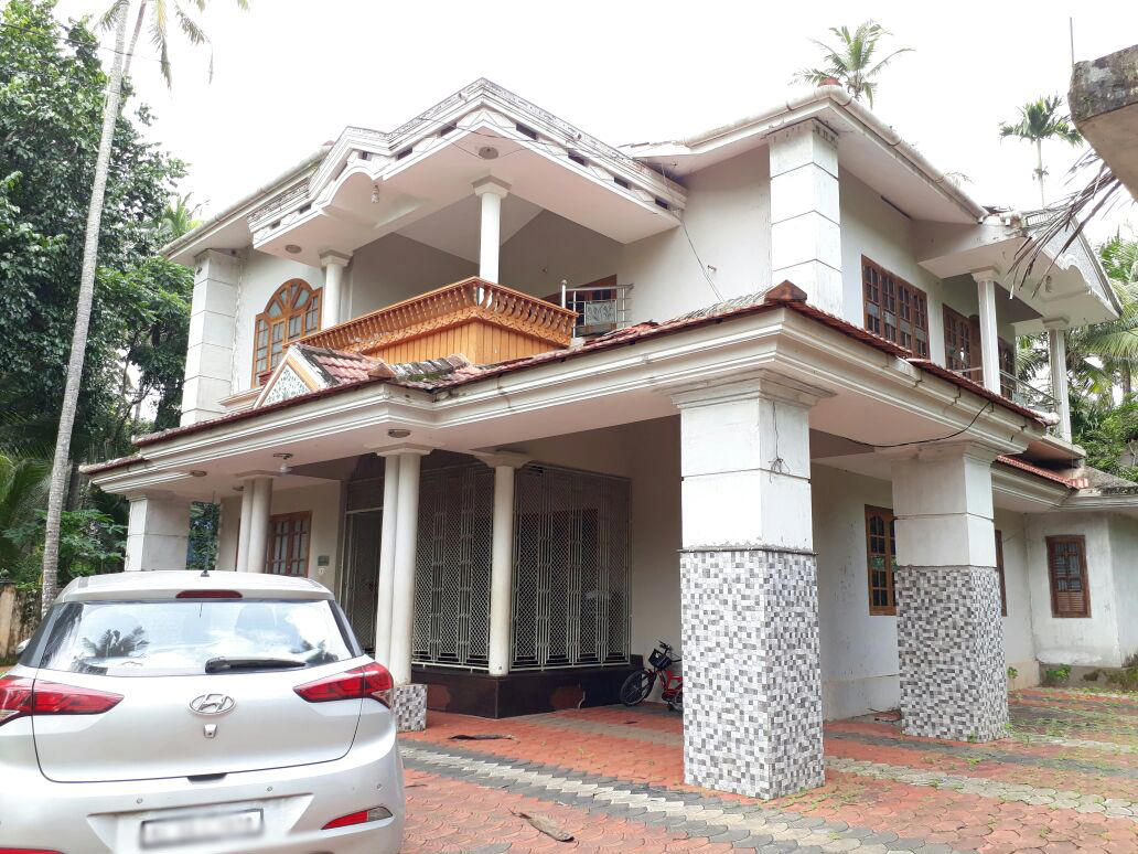 Before and after house renovation model Kerala home