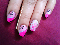 nail check nails rounded rhinestones lock pink