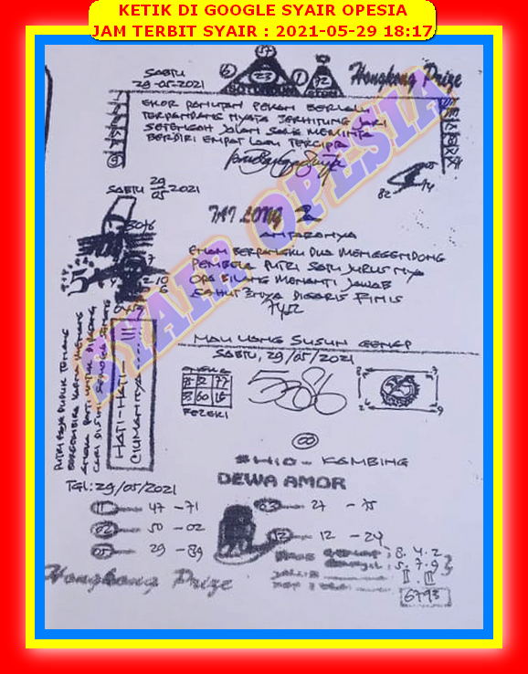 1 New Message Kode Syair Hongkong 29 Mei 2021 Forum Syair Togel Hongkong Singapura Sydney