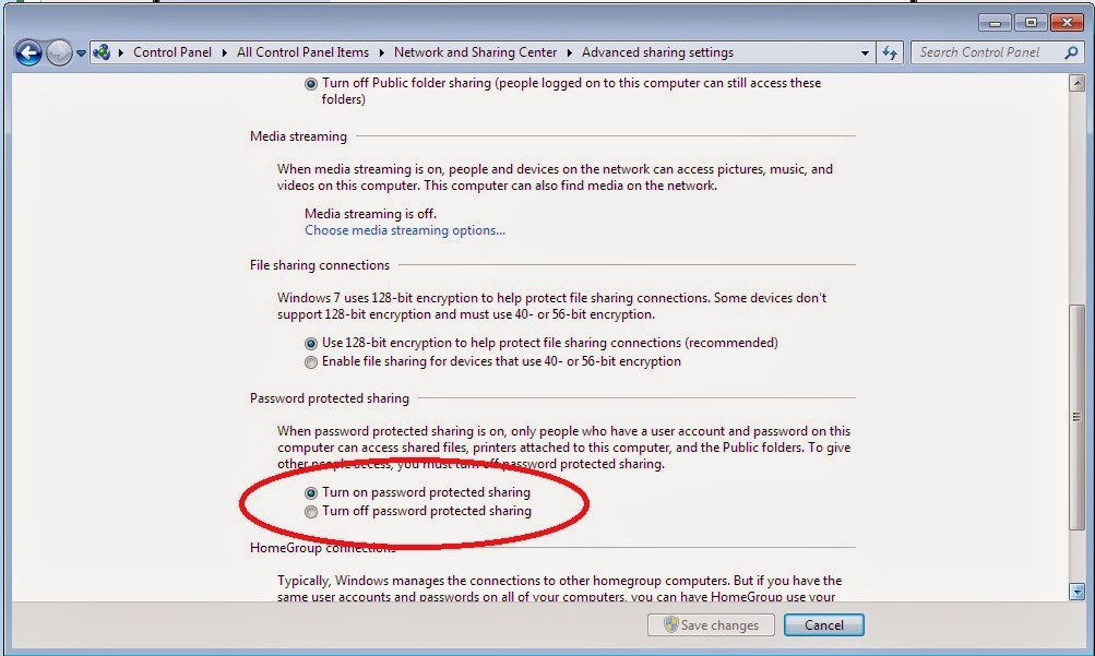 Cara Merubah Password Protected Sharing Di Windows 7 Blogku Blogmu