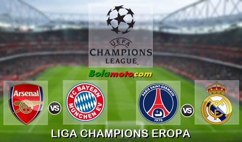 Jadwal Liga Champios Bulan Oktober 2015, UCL: DP BBM Arsenal vs Bayern Munchen dan UCL: DP BBM Paris Saint Germain (PSG) vs Real Madrid