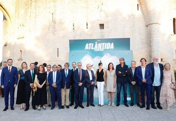 Queen Letizia wore Manolo Blahnik Slingback Pumps at the opening ceremony of the Atlàntida Film Fest in Palma
