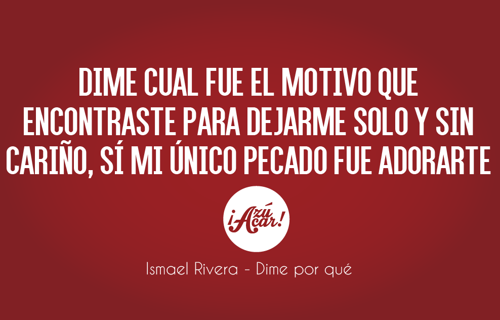 Ismael Rivera Dime Por Que Azucar Salsa Y Cultura