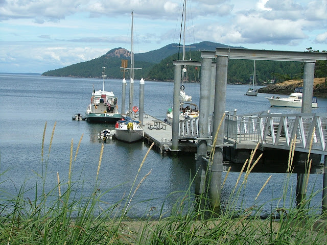 new dock at North cove on Jones Island in the San Juans