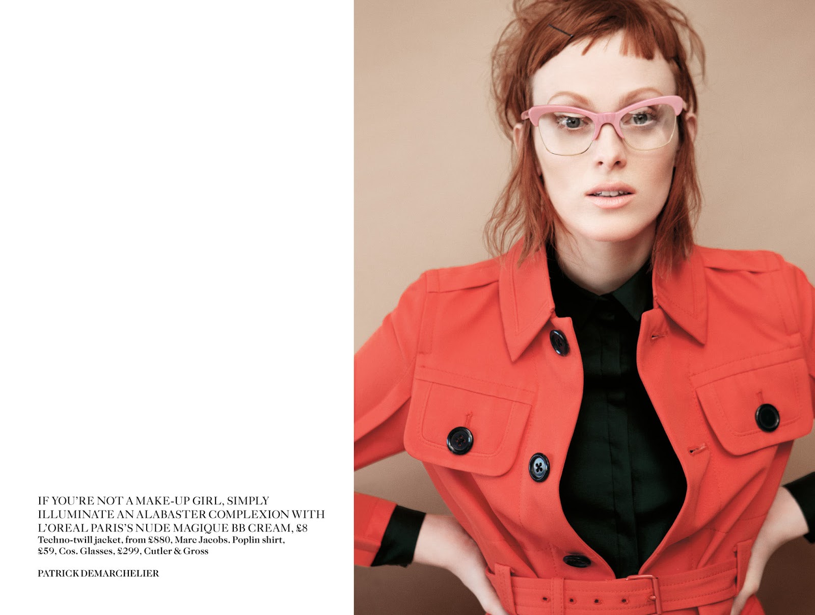 by the book: karen elson by patrick demarchelier for uk vogue january ...