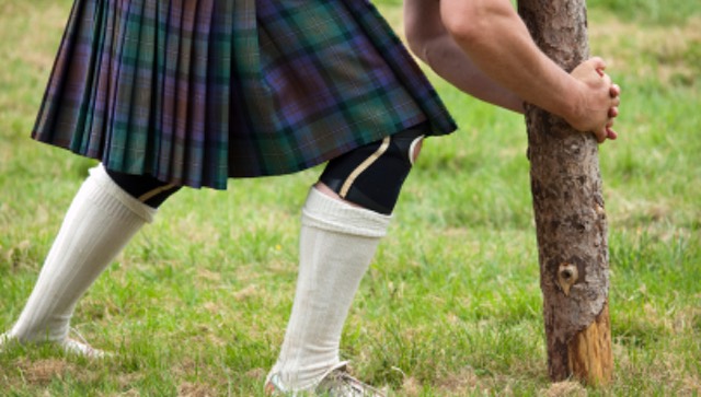 Highland Games Toss the Caber