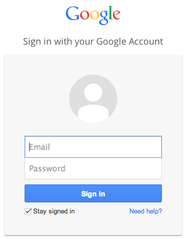 Google account login