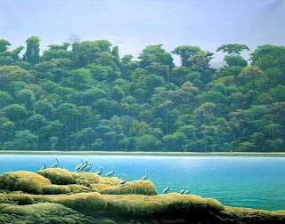 Playas y Bosques en Pinturas Realistas