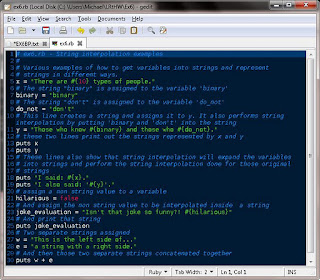 TESTHEAD: Exercise 6: Strings And Text: Learn Ruby The Hard Way: Practicum
