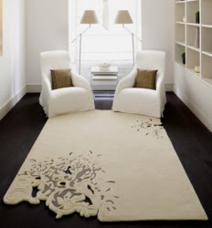 tapete de sala com bordado recortado