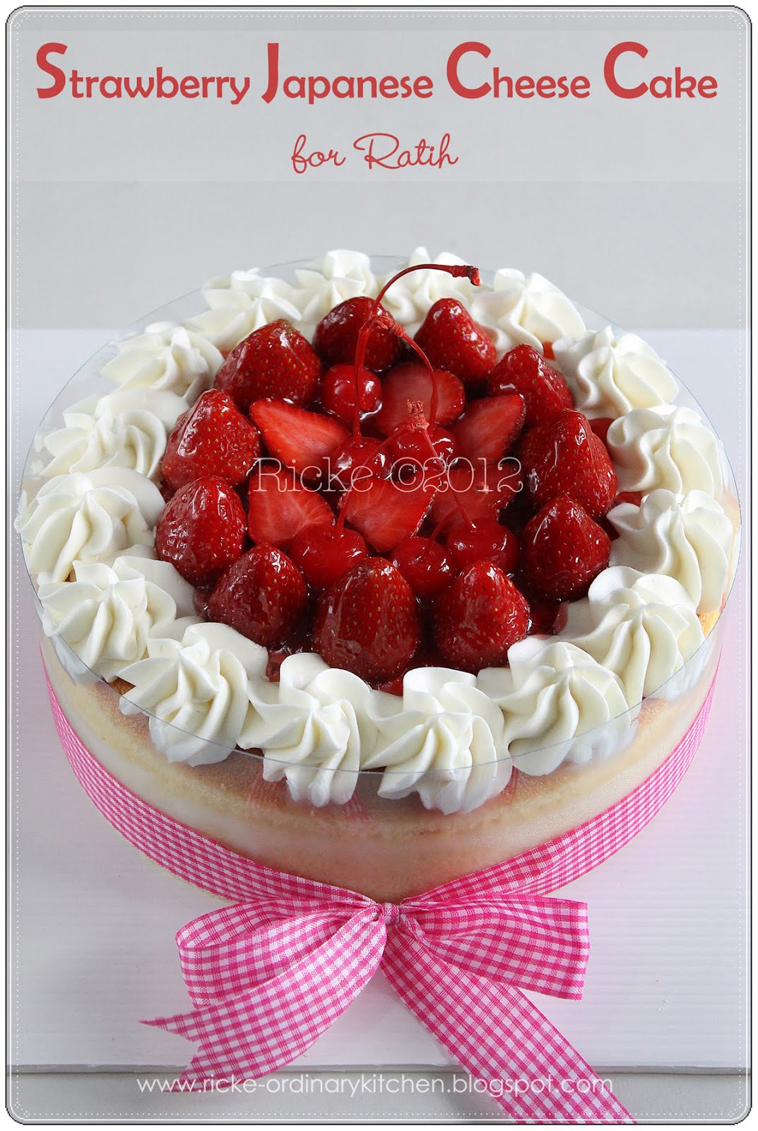 Resep Membuat Donut STRAWBERRY JAPANESE CHEESE CAKE FOR RATIH