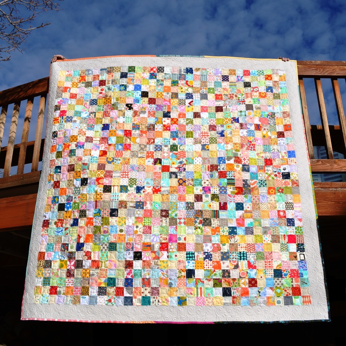 Happy Quilting Stamp Collecting Quilt