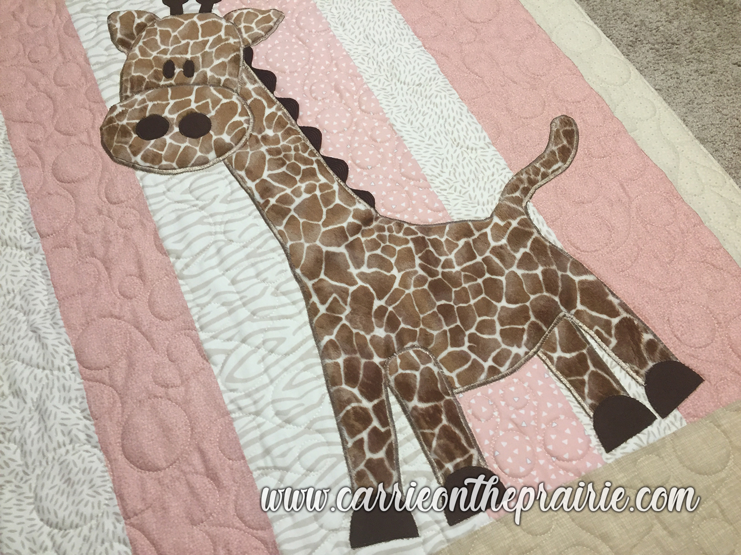 Carrie On The Prairie Baby Giraffe Quilt