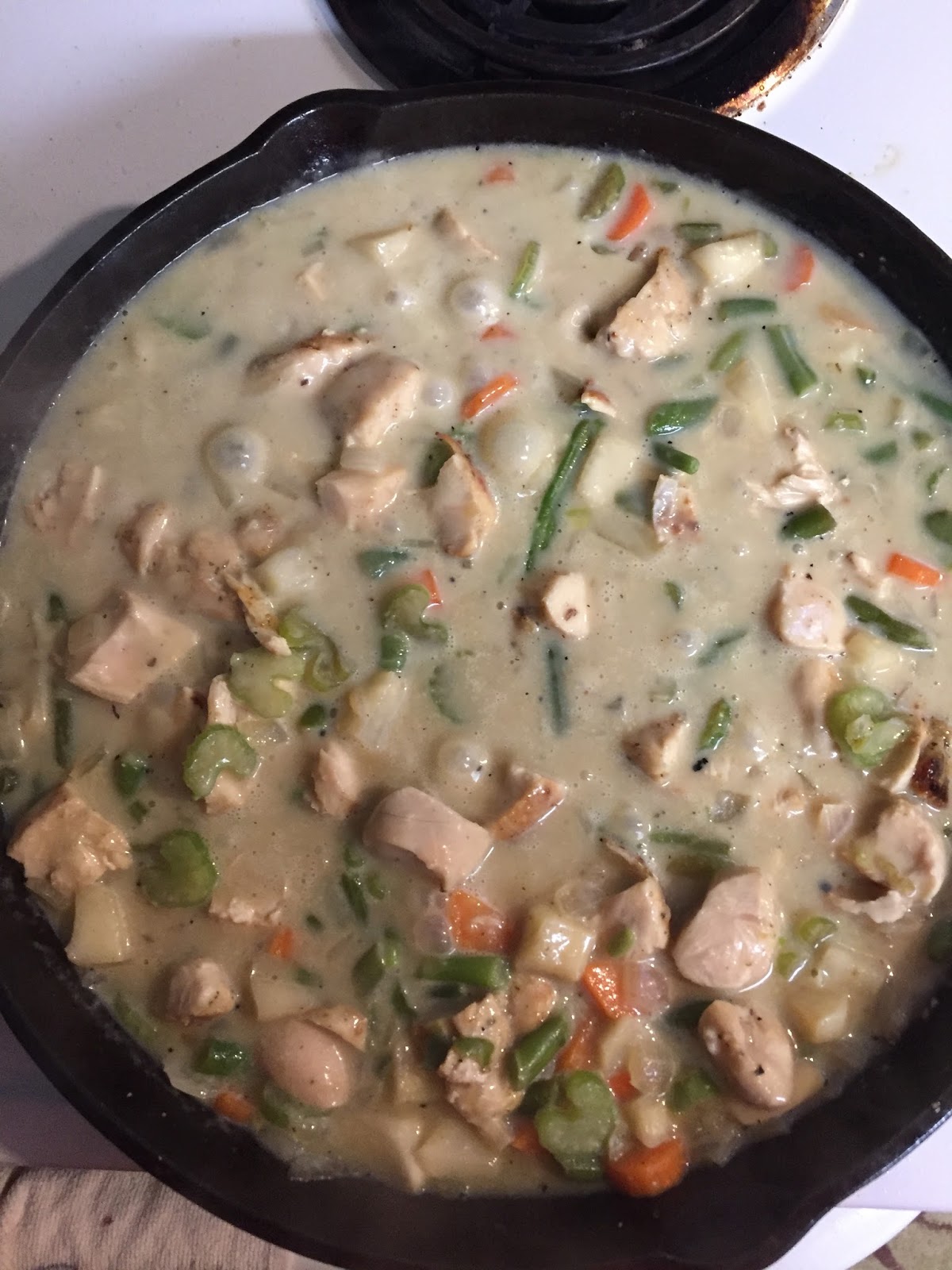 The Happy Humble Homestead: One Pan, Easy Chicken Pot Pie
