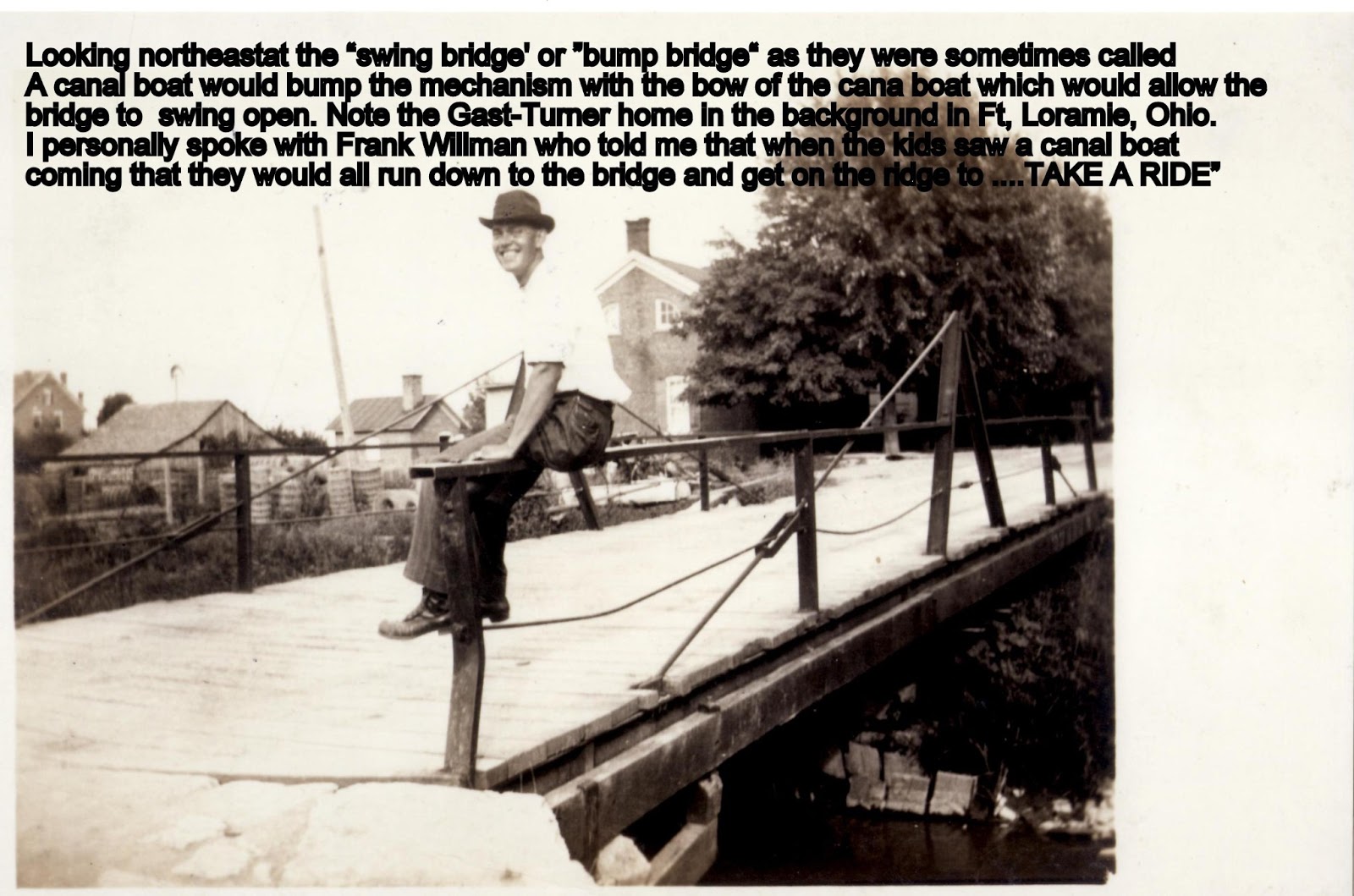 Boerger Pictorial History Posing at the Swing Bridge