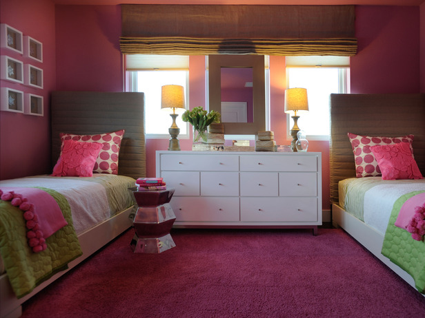 Sophisticated Girl's Room: Palette of Linen, Hot Pink and Green ...