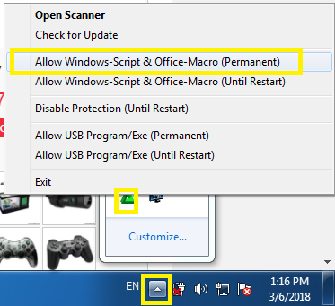 Windows Script disable by Smadav