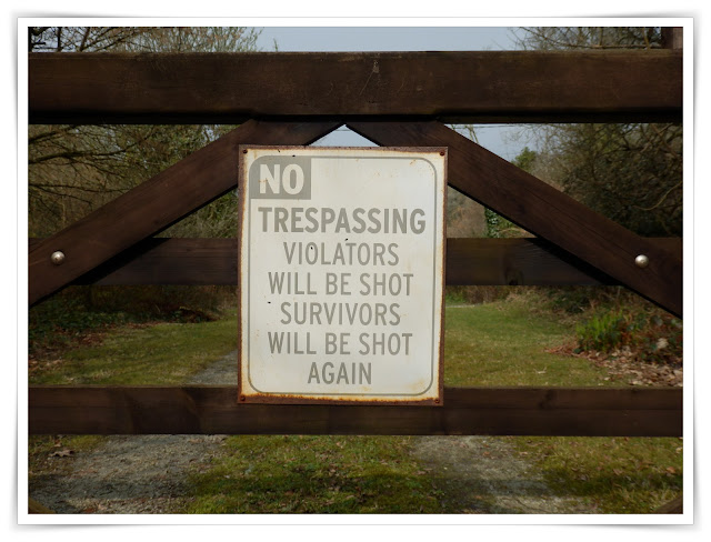 Funny sign about trespassing