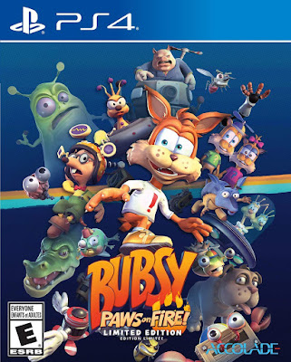 Bubsy Paws On Fire Game Cover Ps4